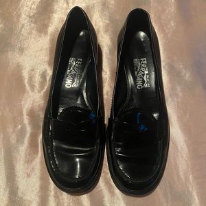 Salvatore Ferragamo leather loafers, flats